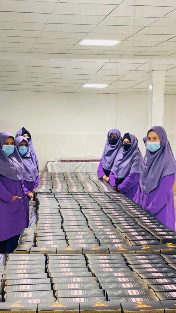 Afghan saffron packaged and prepared for export shipment